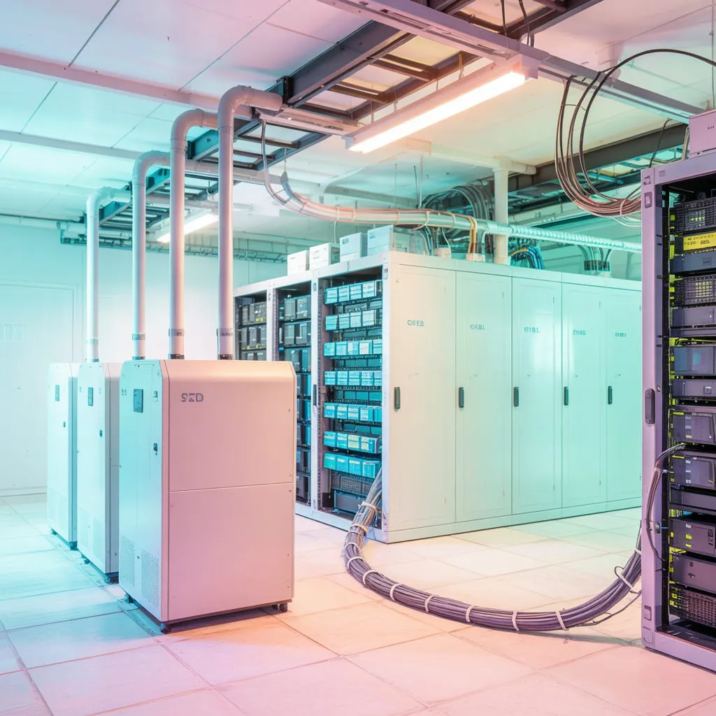 Server racks in the CloudWave data centre